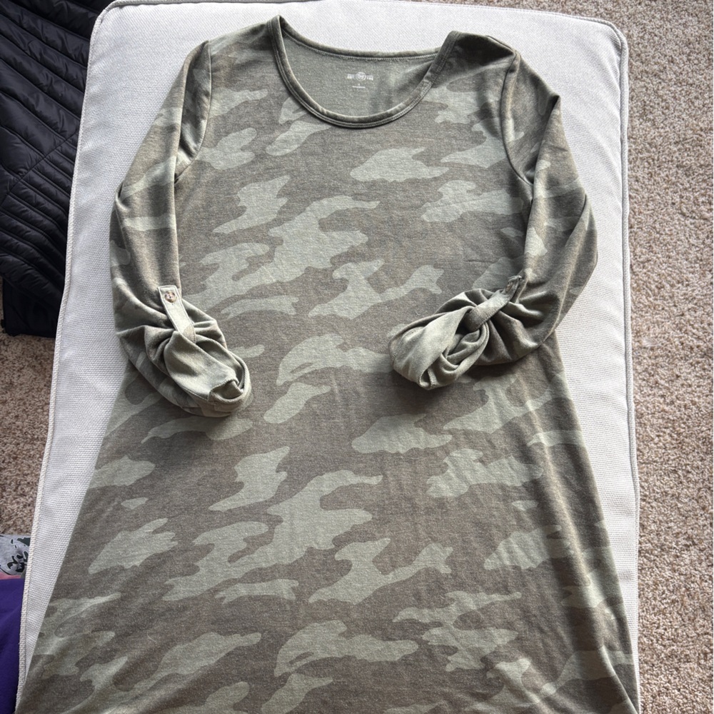 Camouflage Long Sleeve Dress